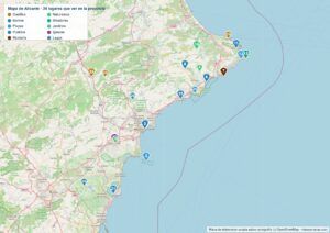 Mapa de Alicante en PDF para imprimir