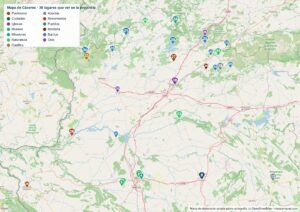 Mapa de Cáceres en PDF para imprimir