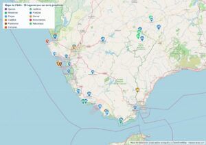 Mapa de Cádiz en PDF para imprimir