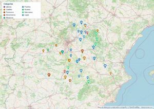 Mapa de Castilla-La Mancha en PDF para imprimir