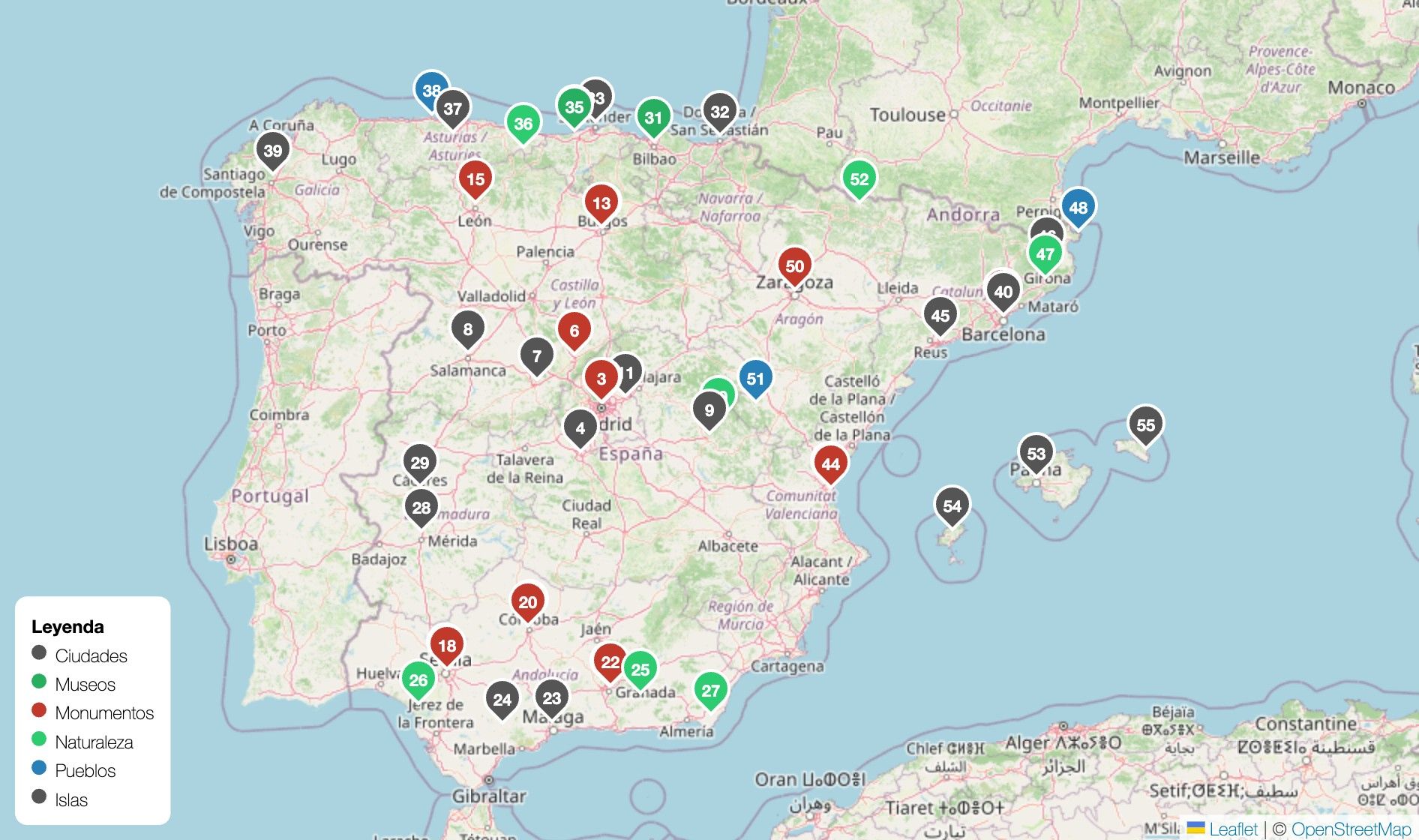 Mapa de España en PDF para imprimir