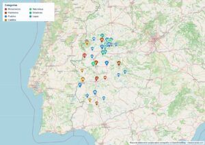 Mapa de Extremadura en PDF para imprimir