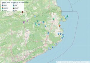 Mapa de Girona en PDF para imprimir