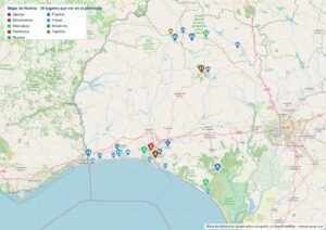 Mapa de Huelva en PDF para imprimir