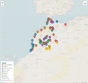 Mapa de Marruecos en PDF para imprimir