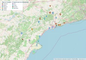 Mapa de Tarragona en PDF para imprimir