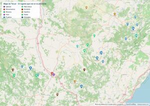 Mapa de Teruel en PDF para imprimir
