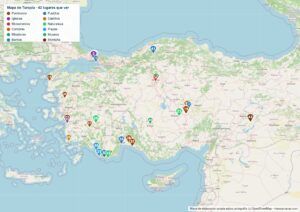 Mapa de Turquía en PDF para imprimir
