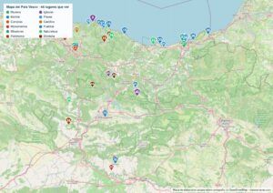Mapa del País Vasco en PDF para imprimir
