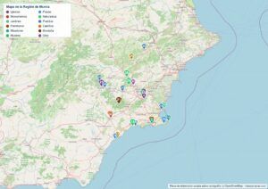 Mapa de Murcia en PDF para imprimir
