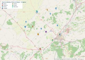 Mapa de Wamba y su comarca en PDF para imprimir