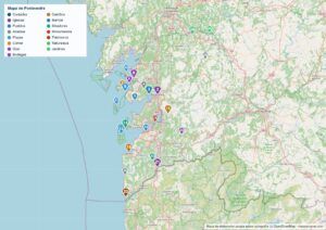 Mapa de Pontevedra en PDF para imprimir