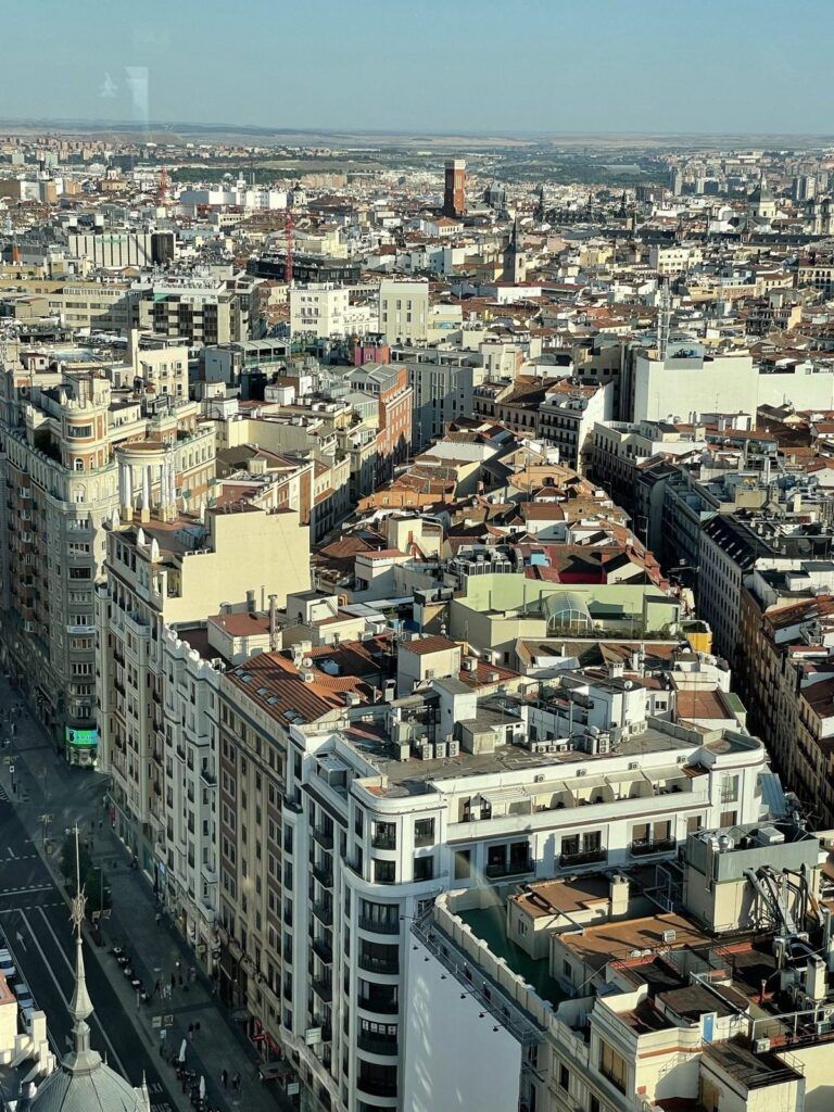 La Gran Vía de Madrid vista desde lo alto