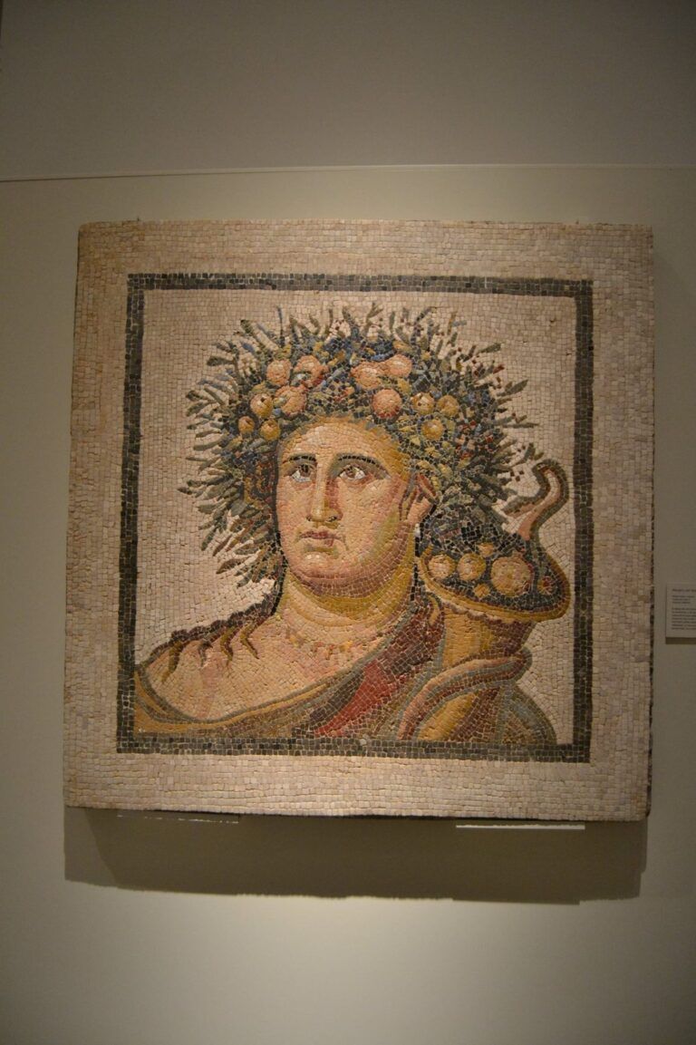 Mosaico romano en el Museo Arqueológico Nacional de Madrid