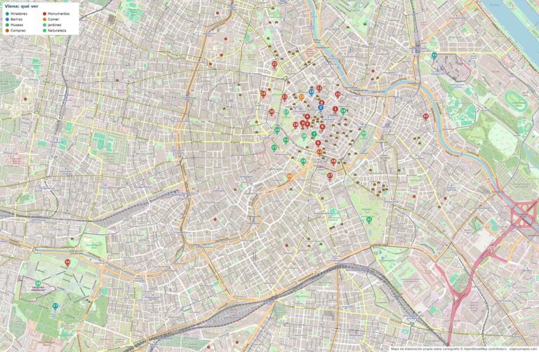 Mapa de Viena en PDF para imprimir