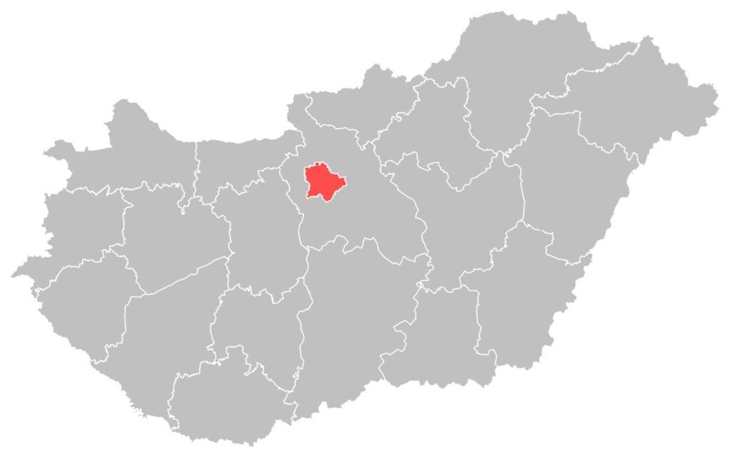 Mapa de situación de Budapest en Hungría