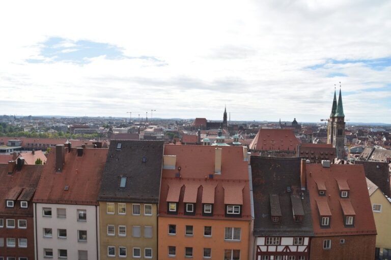 Tejados del casco antiguo de Núremberg desde el castillo